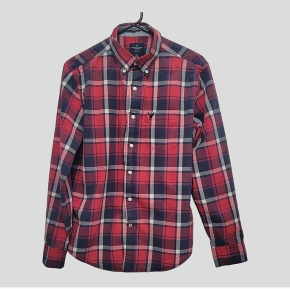 Men's American Eagle Outfitters Button-down Plaid Longsleeve Shirt - Picture 1 of 12
